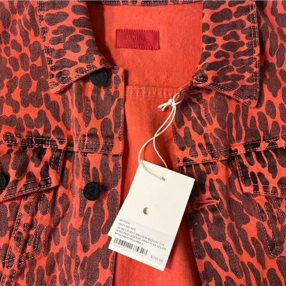 NEW MOTHER The Puffy Bruiser Jacket in Radioactive Paws Leopard Small - Picture 7 of 12